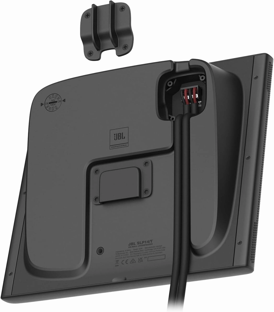 JBL SLP12/T Low-Profile On-Wall Speaker, 3", Black, 1 Pair