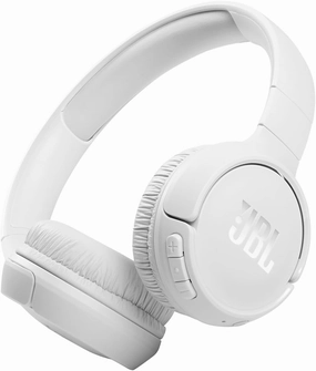 JBL Tune 510BT - Bluetooth headphones with up to 40 hours battery, microphone for call, foldable and comfortable, Android and iOs compatible (White) over-ear headphones,closed back headphones,wireless studio cans,