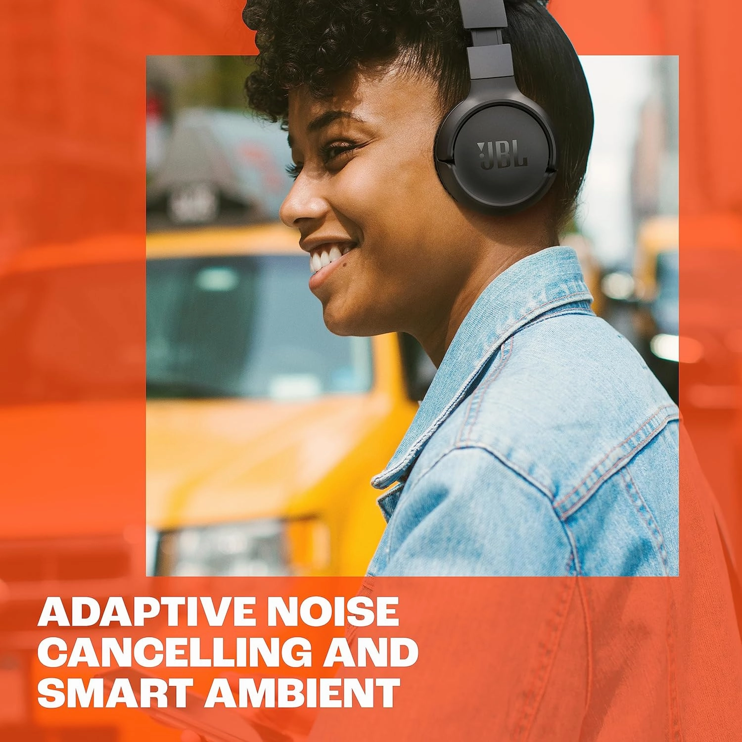 JBL Tune 670NC - Adaptive Noise Cancelling with Smart Ambient Wireless On-Ear Headphones, Up to 70H Battery Life with Speed Charge, Lightweight, Comfortable and Foldable Design (Black)