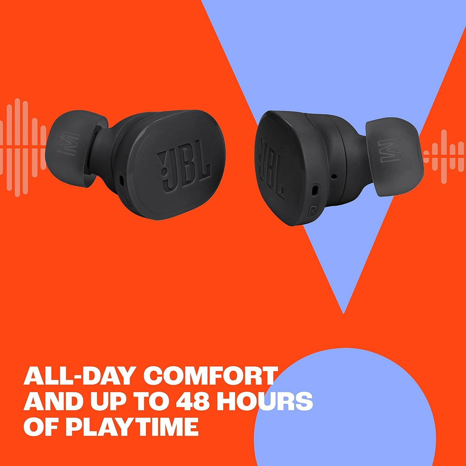JBL Tune Buds - True wireless Noise Cancelling earbuds, JBL Pure Bass Sound, Bluetooth 5.3, 4-Mic technology for Crisp, Clear Calls, Up to 48 hours of battery life, Water and dust resistant (Purple)