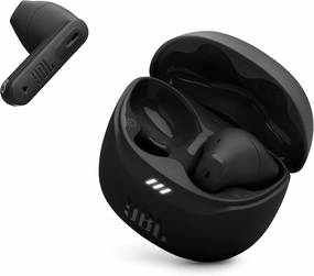 JBL Tune Flex 2 - True Wireless Noise Cancelling Earbuds Spatial Sound and Smart Ambient Technology, 6 mics for Perfect Calls, up to 48Hrs of Playback, IP54 Dust & Water Resistant (Black) TWS earbuds,compact wireless buds,Bluetooth ear tips,