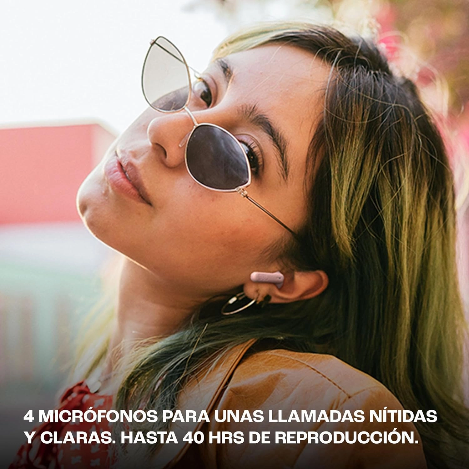 JBL Vibe Beam 2 - True Wireless Noise Cancelling Earbuds Pure Bass Sound & Smart Ambient Technology, 4mics for Crisp, Clear Calls, up to 40Hrs of Playback, IP54 Dust & Water Resistant (White)