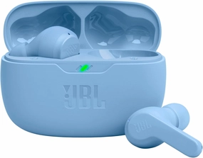 JBL Vibe Beam - True Wireless JBL Deep Bass Sound Earbuds, Bluetooth 5.2, Water & Dust Resistant, Hands-free call with VoiceAware, Up to 32 hours of battery life (Blue) wireless earbuds,Bluetooth earphones,true wireless stereo,