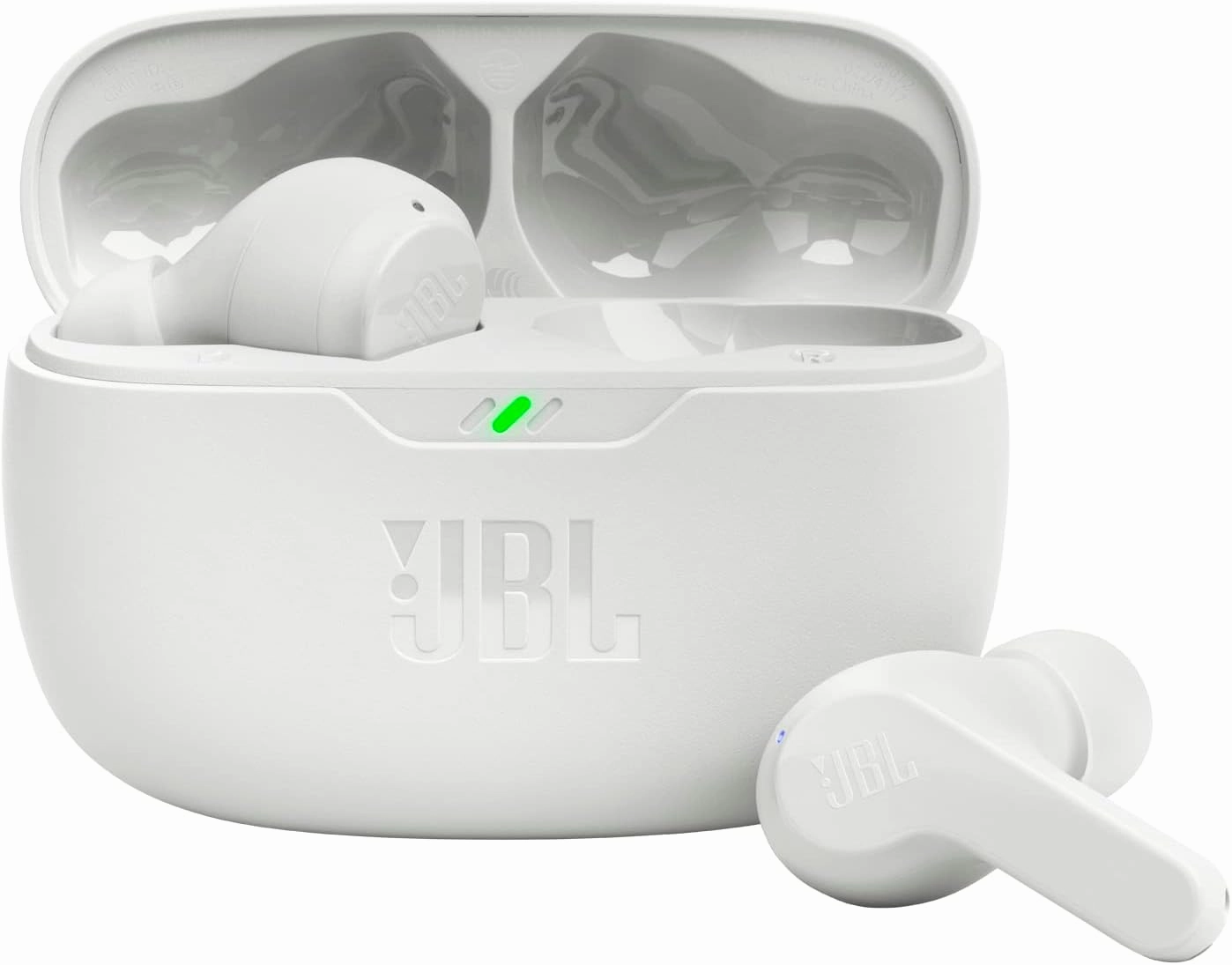 JBL Vibe Beam - True Wireless JBL Deep Bass Sound Earbuds, Bluetooth 5.2, Water & Dust Resistant, Hands-free call with VoiceAware, Up to 32 hours of battery life (White) wireless earbuds,Bluetooth earphones,true wireless stereo,