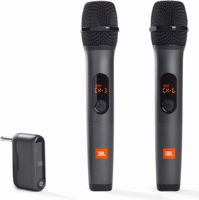 JBL Wireless Two Microphone System with Dual-Channel Receiver, Black wireless speakers,portable Bluetooth speaker,multiroom speaker,