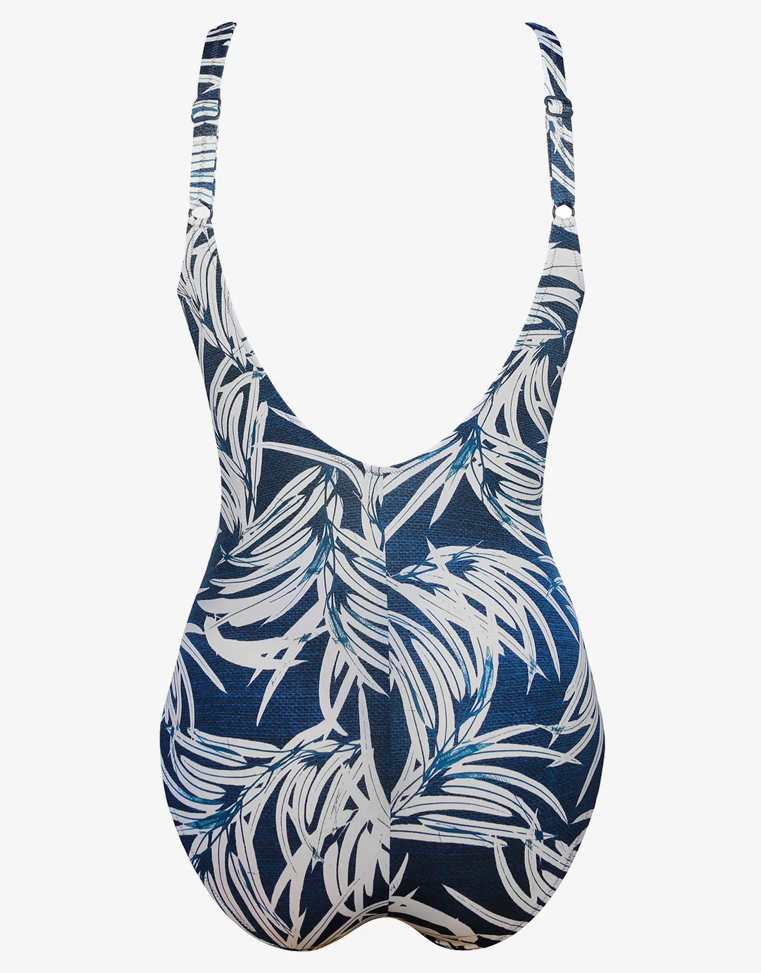 Jean Breeze Twist Front Swimsuit - Denim White