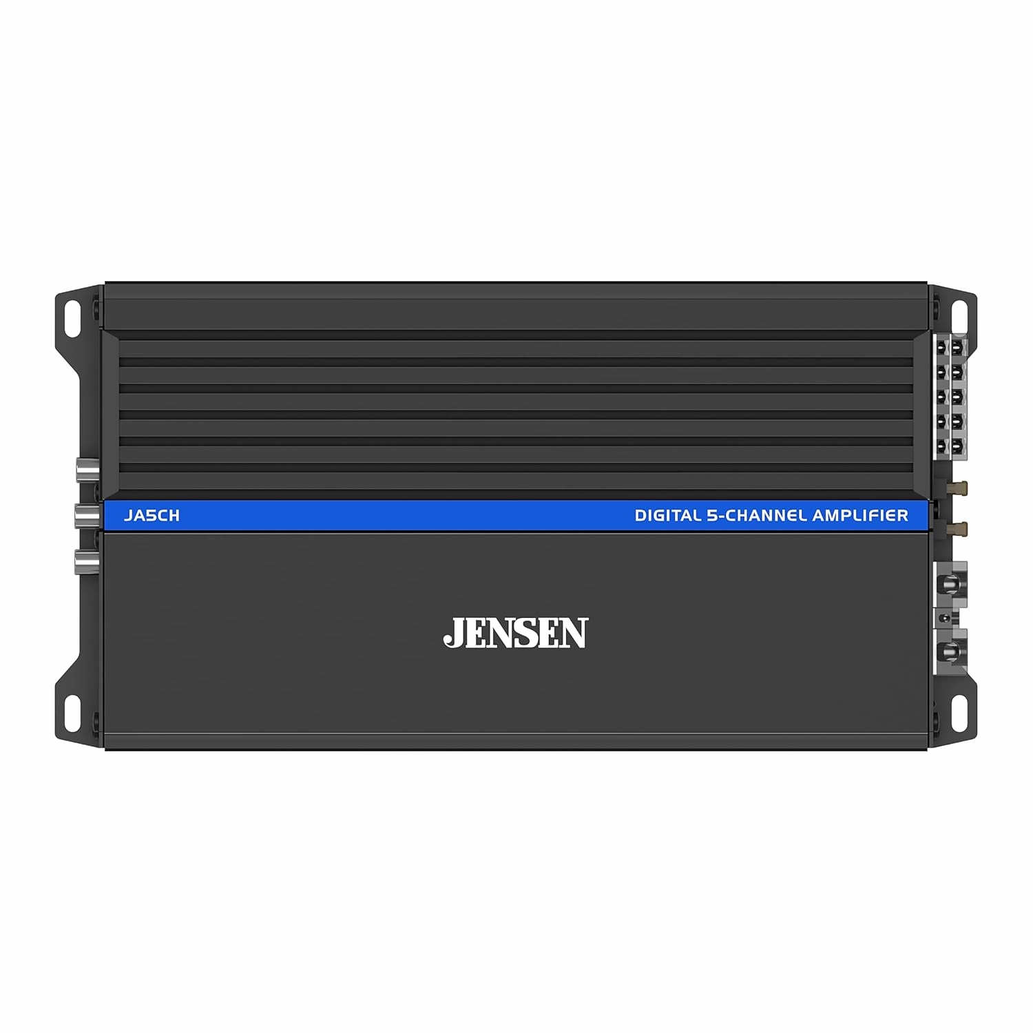 JENSEN JA5CH Class-D 5-Channel Amplifier Car Audio | 1500 Watts Peak Power | Efficient Compact Design | Bridegeable wireless audio bridge,Bluetooth transmitter,WiFi audio link,