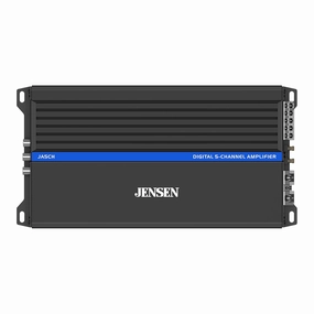 JENSEN JA5CH Class-D 5-Channel Amplifier Car Audio | 1500 Watts Peak Power | Efficient Compact Design | Bridegeable wireless audio bridge,Bluetooth transmitter,WiFi audio link,