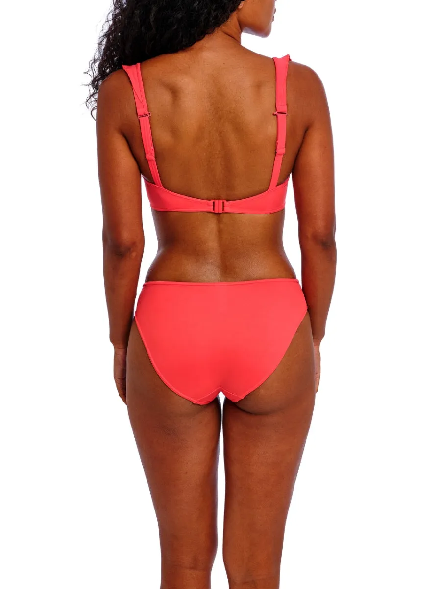 Jewel Cove High Apex Bikini Top - Plain Sunset