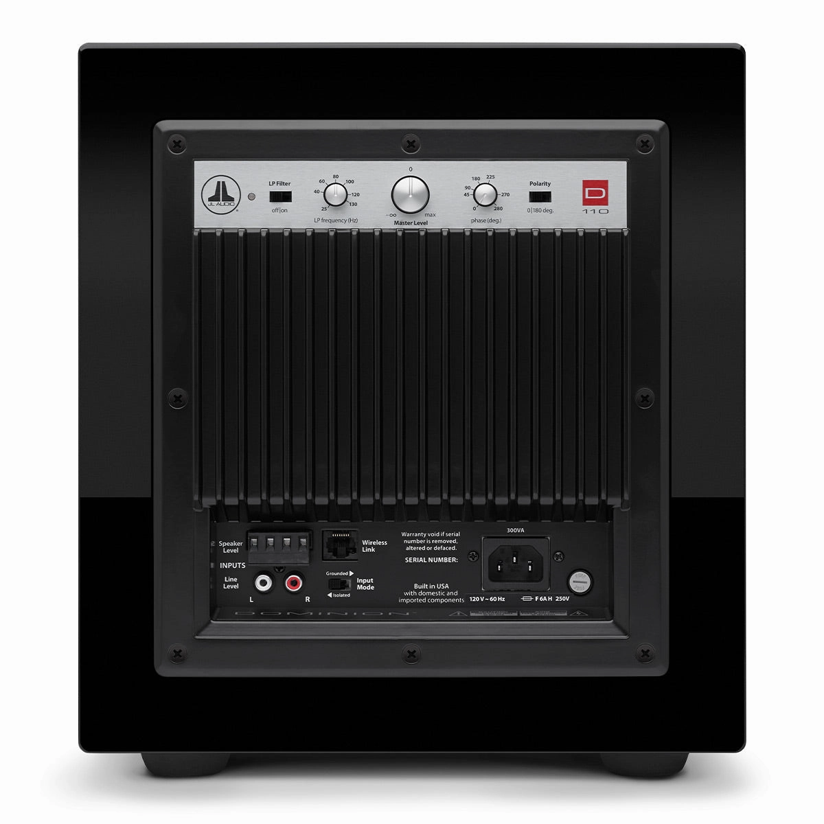 JL Audio Dominion d110 10" Powered Subwoofer (Black Gloss)
