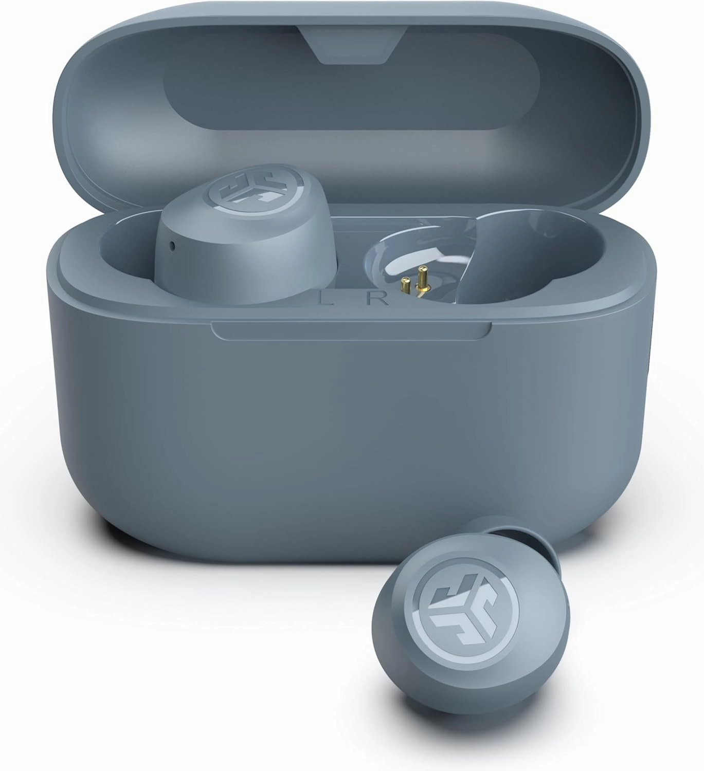 JLab Go Air Pop True Wireless Bluetooth Earbuds   Charging Case, Slate, Dual Connect, IPX4 Sweat Resistance, Bluetooth 5.1 Connection, 3 EQ Sound Settings Signature, Balanced, Bass Boost