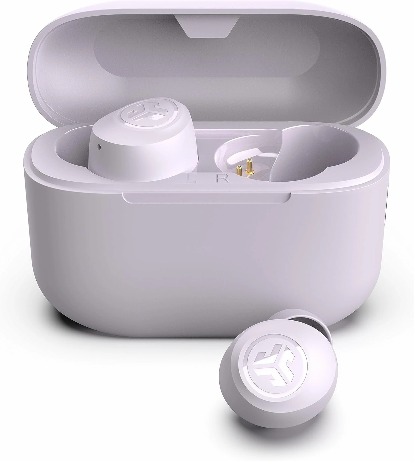 JLab Go Air Pop True Wireless Bluetooth Earbuds & Charging Case, Lilac, Dual Connect, IPX4 Sweat Resistance, Bluetooth 5 Connection, 3 EQ Sound Settings Signature, Balanced, Bass Boost
