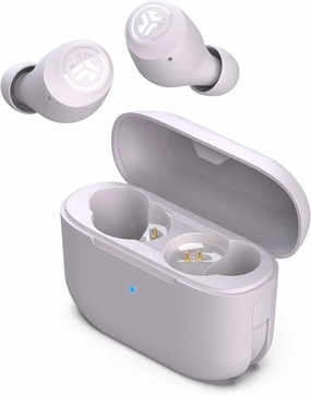 JLab Go Air Pop True Wireless Bluetooth Earbuds & Charging Case, Lilac, Dual Connect, IPX4 Sweat Resistance, Bluetooth 5 Connection, 3 EQ Sound Settings Signature, Balanced, Bass Boost wireless earbuds,Bluetooth earphones,true wireless stereo,