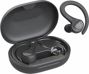 JLab Go Air Sport, Wireless Workout Earbuds Featuring C3 Clear Calling, Secure Earhook Sport Design, 32  Hour Bluetooth Playtime, and 3 EQ Sound Settings (Graphite/Black) wireless earbuds,Bluetooth earphones,true wireless stereo,