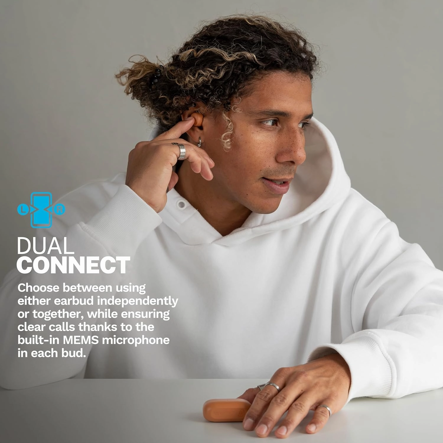 JLab Go Air Tones  True Wireless Earbuds Designed with Auto On and Connect, Touch Controls, 32  Hours Bluetooth Playtime, EQ3 Sound, and Dual Connect, Natural Earthtone Color (7572 W)
