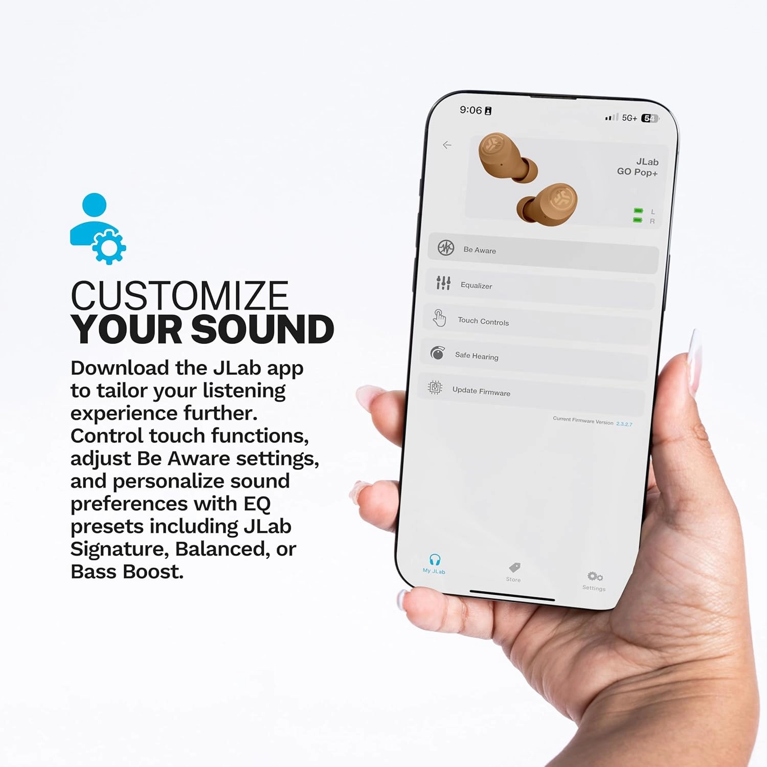 JLab Go Air Tones  True Wireless Earbuds Designed with Auto On and Connect, Touch Controls, 32  Hours Bluetooth Playtime, EQ3 Sound, and Dual Connect, Natural Earthtone Color (7572 W)