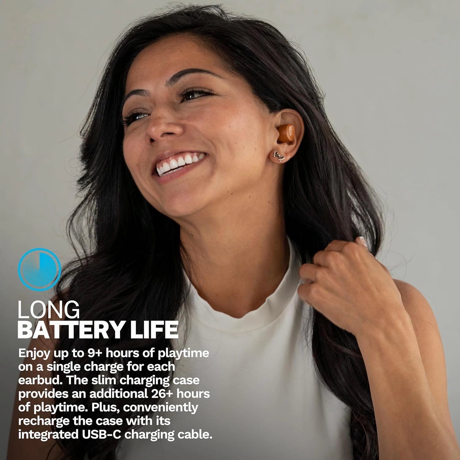JLab Go Air Tones  True Wireless Earbuds Designed with Auto On and Connect, Touch Controls, 32  Hours Bluetooth Playtime, EQ3 Sound, and Dual Connect, Natural Earthtone Color (7572 W)