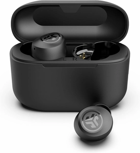JLab Go Pop  True Wireless Bluetooth Earbuds & Charging Case - Black, App Support, Dual Connect, IPX4 Sweat Resistance, Bluetooth 5 Connection, 3 EQ Sound Settings Signature, Balanced, Bass Boost TWS earbuds,compact wireless buds,Bluetooth ear tips,