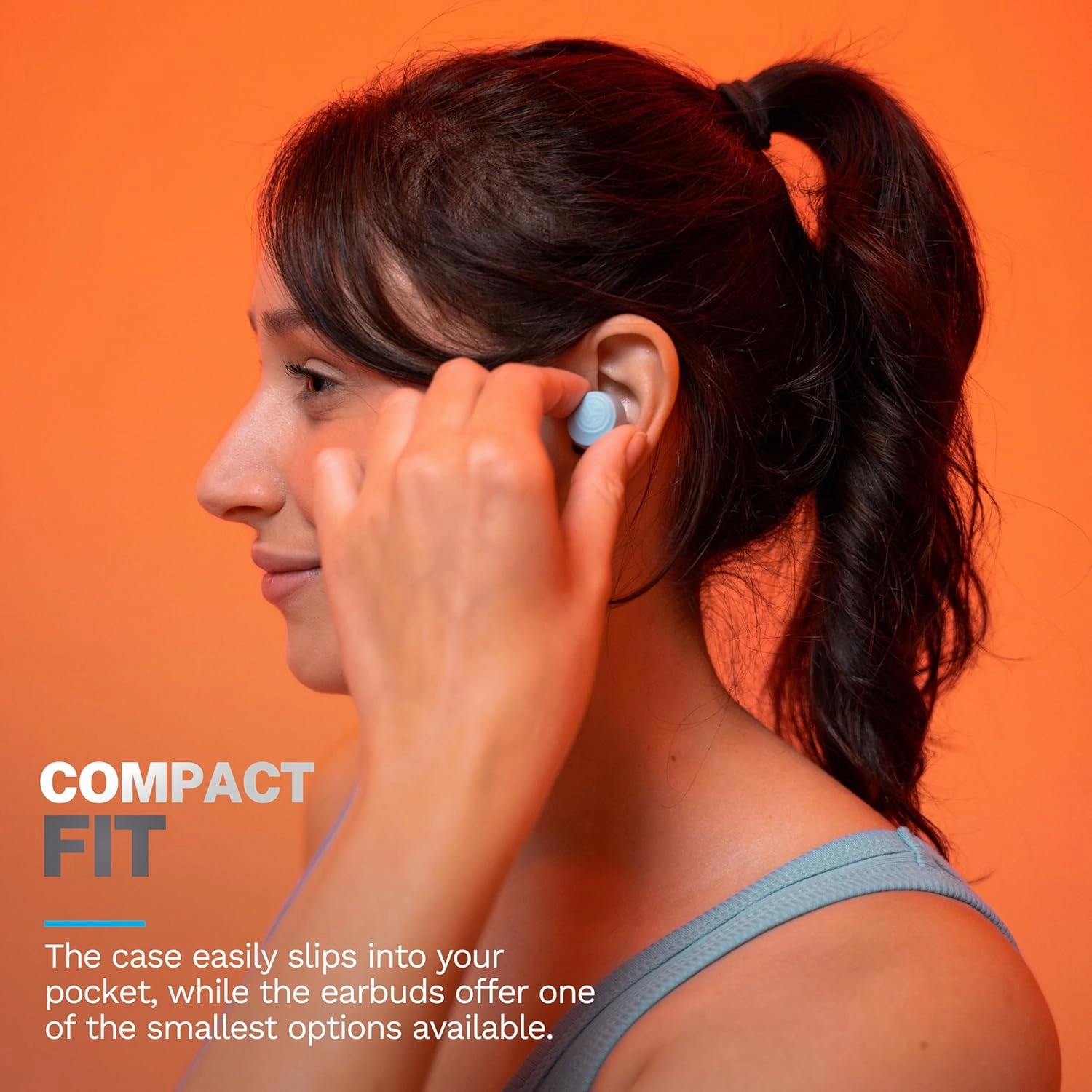 JLab Go Pop  True Wireless Bluetooth Earbuds & Charging Case - Light Blue, App Support, Dual Connect, IPX4 Sweat Resistance, Bluetooth 5 Connection, 3 EQ Sound Settings Signature, Balanced, Bass Boost