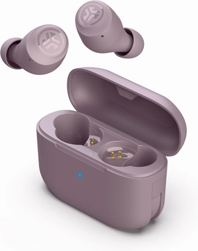JLab Go Pop  True Wireless Bluetooth Earbuds & Charging Case - Mauve, App Support, Dual Connect, IPX4 Sweat Resistance, Bluetooth 5 Connection, 3 EQ Sound Settings Signature, Balanced, Bass Boost wireless earbuds,Bluetooth earphones,true wireless stere