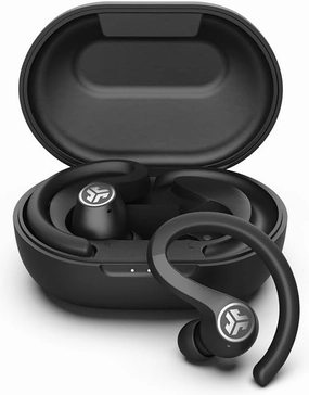 JLab JBuds Air Sport True Wireless Bluetooth Earbuds   Charging Case, Black, IP66 Sweat Resistance, Class 1 Bluetooth 5.0 Connection, 3 EQ Sound Settings JLab Signature, Balanced, Bass Boost TWS earbuds,compact wireless buds,Bluetooth ear tips,
