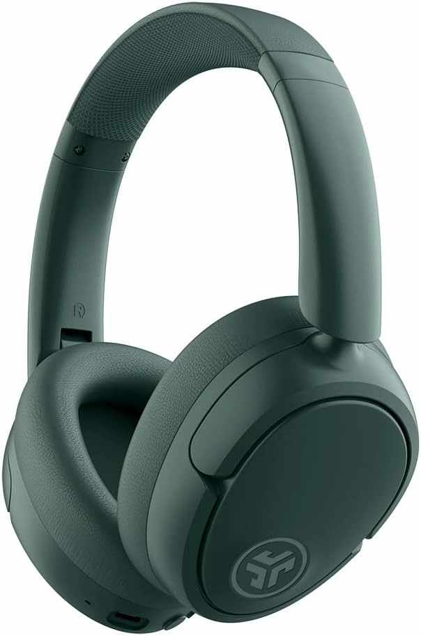 JLab JBuds Lux ANC Wireless Headphones, Sage, Hybrid Active Noise Cancelling, Customizable Sound, Spatial Audio Compatible, Premium Over-Ear Bluetooth Headset over-ear headphones,closed back headphones,wireless studio cans,