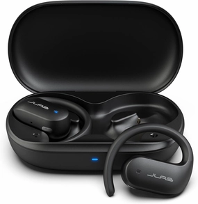 JLab JBuds Open Sport Earbuds, Black, Ear Hook Design for Workout Fitness, Wireless Open-Ear Audio Freedom, Safe Listening, Bluetooth Multipoint, Customize with The App over-ear headphones,closed back headphones,wireless studio cans,