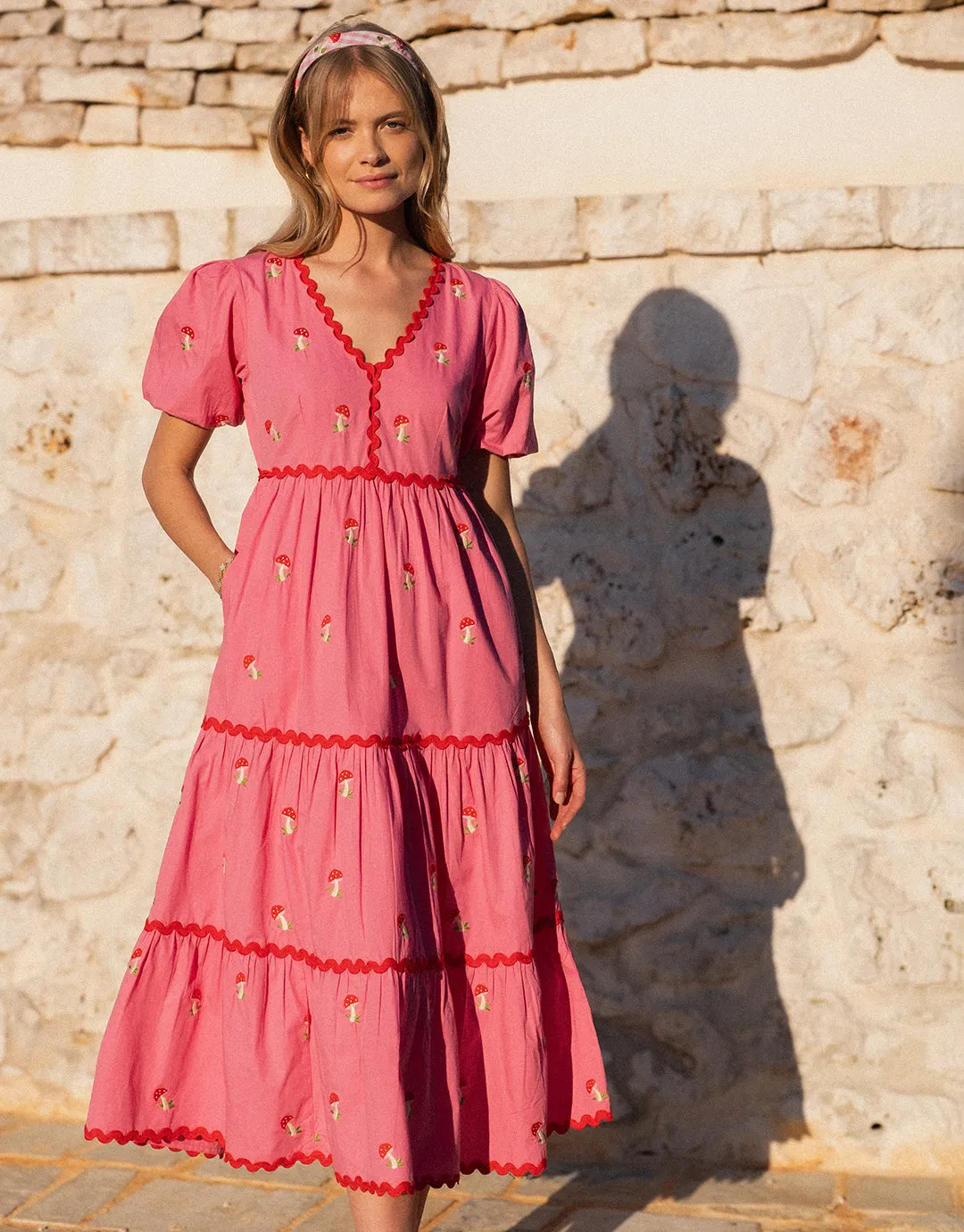 Jolie Dress - Bubblegum Mushroom