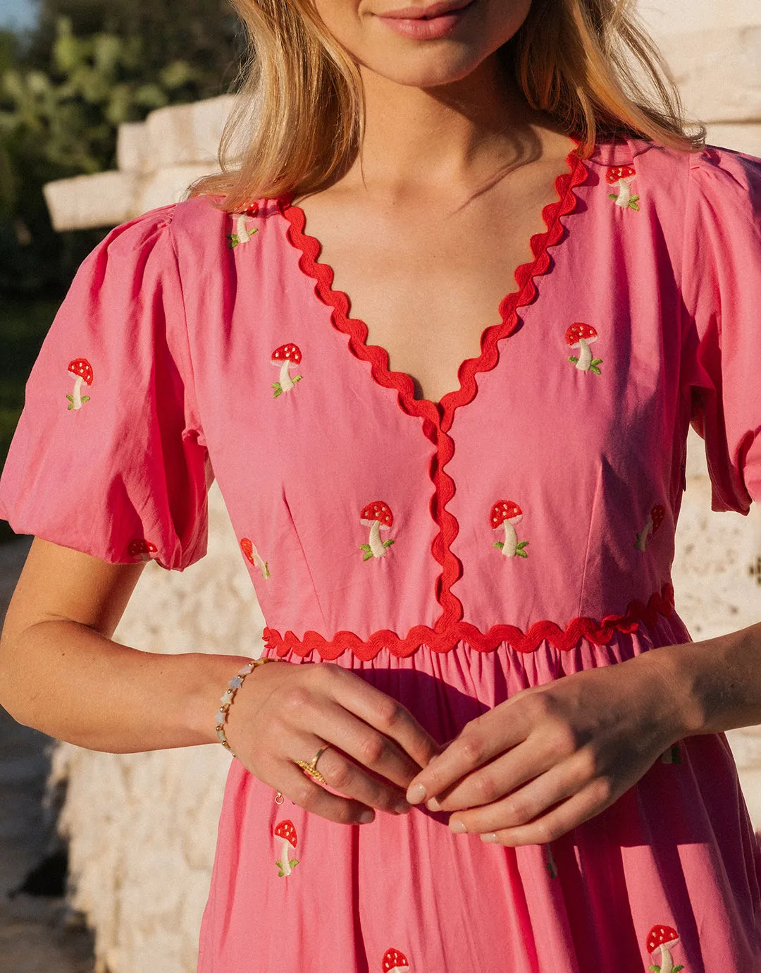 Jolie Dress - Bubblegum Mushroom