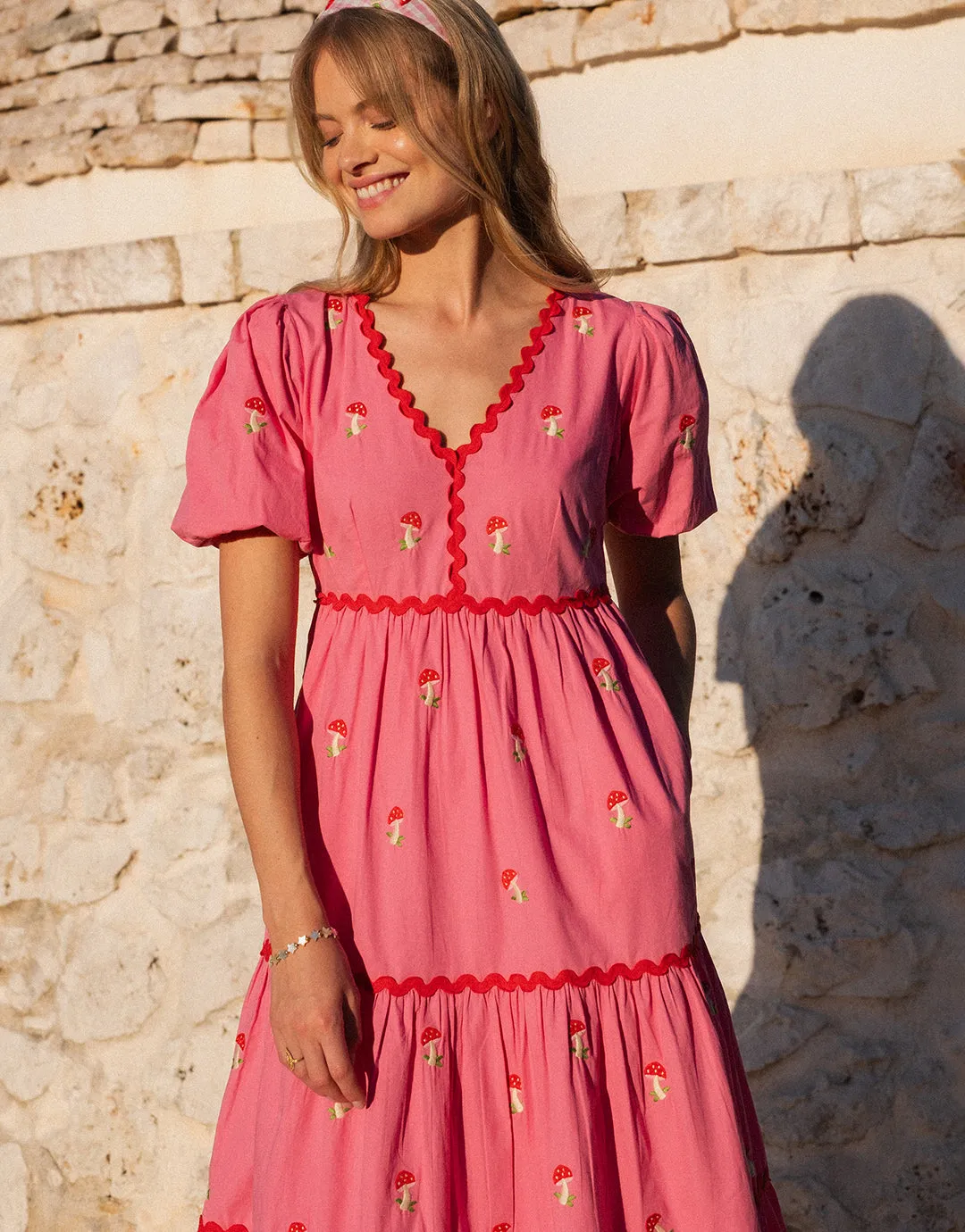 Jolie Dress - Bubblegum Mushroom