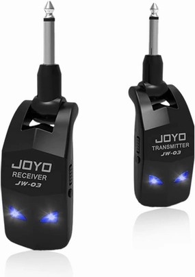 JOYO 2.4GHz Wireless Guitar System 4 Channels Rechargeable Audio Wireless Transmitter Receiver for Guitar Bass Electric Instruments (JW-03) wireless audio bridge,Bluetooth transmitter,WiFi audio link,