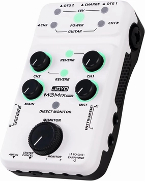 JOYO Audio Mixer USB Audio Interface Stereo XLR 48V Phantom Power Mixer for Live Streaming Recording Podcasting Plug & Play (MOMIX PRO) audio interface,USB interface,music recording input,