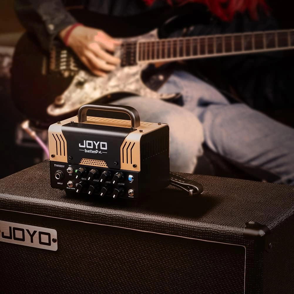 JOYO Tweedy BanTamp XL Series Mini Amp Head 20 Watt Preamp 2 Channel Hybrid Tube Guitar Amplifier Head for Electric Guitar with Bluetooth