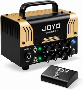 JOYO Tweedy BanTamp XL Series Mini Amp Head 20 Watt Preamp 2 Channel Hybrid Tube Guitar Amplifier Head for Electric Guitar with Bluetooth tube amplifier,valve amp,audiophile tube stereo,