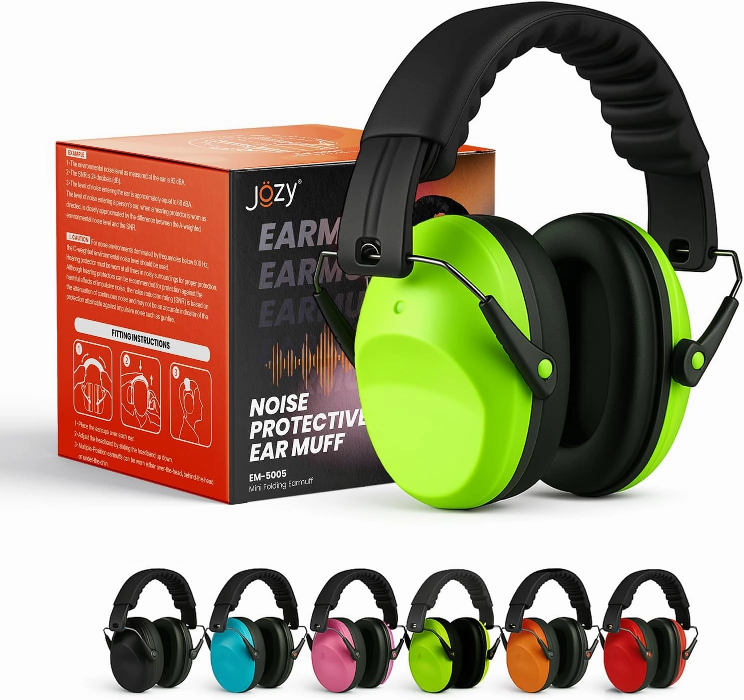 Jozy Noise Canceling Headphones for Kids, SNR 26dB Ear Protection for Autism, Sound Proof Sensory Muffs for Hearing, Concerts noise cancelling headphones,ANC headphones,travel headphones,