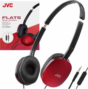 JVC Flats On-Ear Wired Headphones - Flat Foldable Design - 30mm Driver for Powerful Sound - Soft Ear-Pads for Comfort  Steel Headband - Lightweight & Portable - 3.5mm Slim Plug - HAS160M reference headphones,neutral sound headphones,monitor headphones,