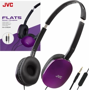JVC Flats On-Ear Wired Headphones - Flat Foldable Design - 30mm Driver for Powerful Sound - Soft Ear-Pads for Comfort  Steel Headband - Lightweight & Portable - PC/Laptop/Gaming - 3.5mm Slim Plug reference headphones,neutral sound headphones,monitor he