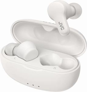 JVC Gumy True Wireless Earbuds, Bluetooth 5.3, Charging Case, 24-Hour Playback, IPX4 Water Resistant, Comfortable Secure Fit with XS/S/M/L Earpieces, Built-in Mic for Calls, iPhone/Android/PC - HAA7T2 wireless earbuds,Bluetooth earphones,true wireless ster
