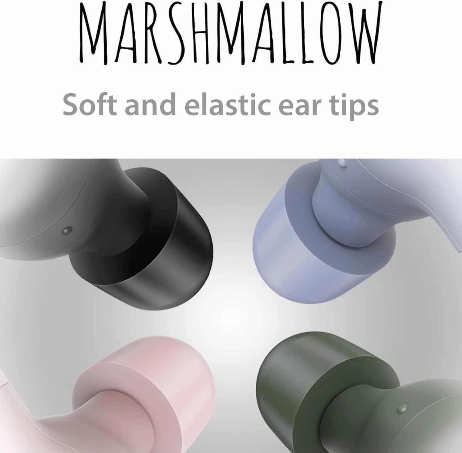 JVC Marshmallow True Wireless Bluetooth 5.3 Earbuds  28H Battery, Memory Foam Earpieces for All-Day Comfort, IPX4 Water Resistant, Mic, Compact Case, for iPhone & Android
