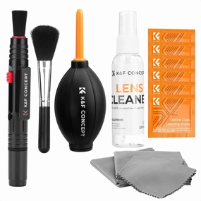 K&F Concept 15-1 Professional Cleaning Kit for DSLR Cameras and Sensitive Electronics, Bundle with Lens Cleaner - Camera Accessories & Photography Accessorie for DSLR Camera Lens Filter Cell Phones record cleaning kit,vinyl cleaner,stylus brush set