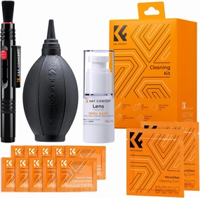 K&F Concept 15-in-1 Camera Lens Cleaning Kit with Camera Blower, Glasses Wipes*10, Cleaning Liquid, Microfiber Cleaning Cloth*2, Lens Cleaning Pen for DSLR Camera Lens Filter Cell Phones record cleaning kit,vinyl cleaner,stylus brush set,