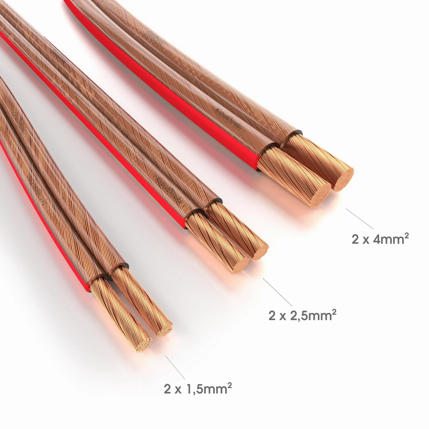 KabelDirekt  Pure Copper Stereo Audio Speaker Wire & Cable  Made in Germany  16 AWG Gauge  50 feet  (for HiFi Speakers and Surround Sound Systems, Pure Copper, with Polarity Markings)