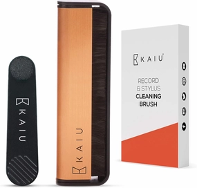 KAIU Vinyl Record & Stylus Cleaning Brush Combo - 2-in-1 Anti Static Carbon Fiber Brush Kit for LPs & Turntable Needles - Remove Dust & Debris - No Scratch Cleaner & Album Player Maintenance Pack record cleaning kit,vinyl cleaner,stylus bru