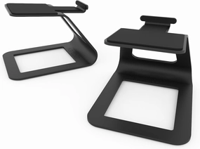 Kanto SE2 Elevated Desktop Speaker Stands for Small Speakers - Pair (Black) speaker stands,monitor stands,floor speaker holders,
