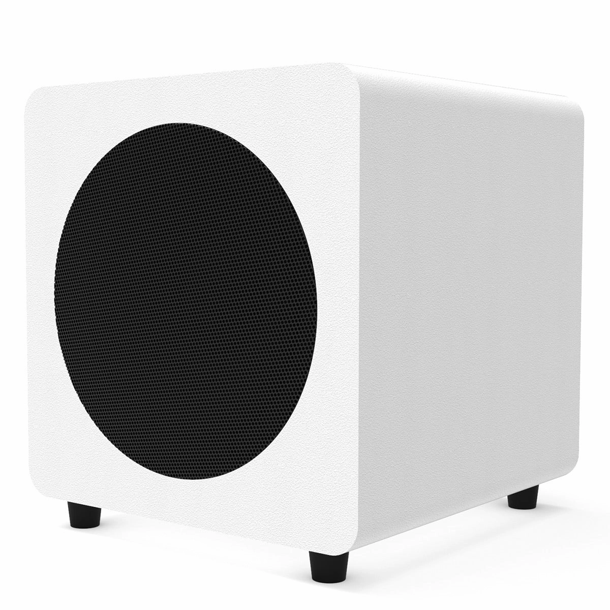 Kanto SUB8 8-inch Sealed Powered Subwoofer (Matte White) Subwoofers,Bass Speakers,Woofers