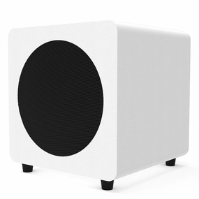 Kanto SUB8 8-inch Sealed Powered Subwoofer (Matte White) Subwoofers,Bass Speakers,Woofers