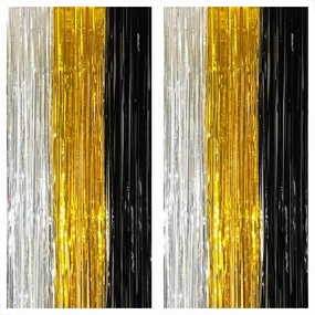 KatchOn, XtraLarge Silver Black and Gold Backdrop - 8x3.2 Feet, Pack of 2 | Black Gold and Silver Party Decorations |Graduation Decorations, The Notorious One Birthday Decorations for Boys network streamer,wireless audio player,Wi-Fi music streamer,
