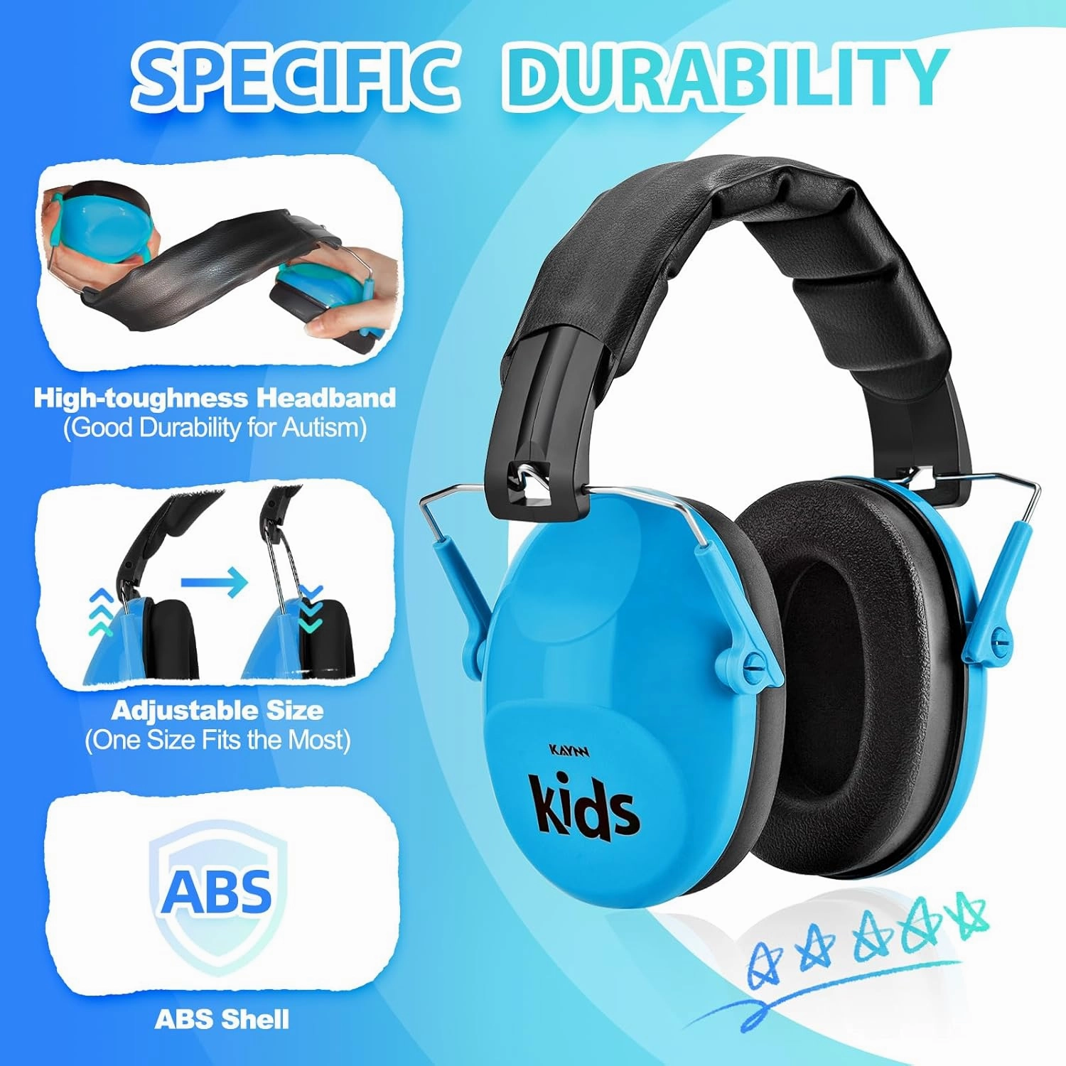 KAYNN 032 Kids Ear Protection for Noise - 28dB SNR Noise Canceling Headphones for Concerts, Sensory Headphones Autism