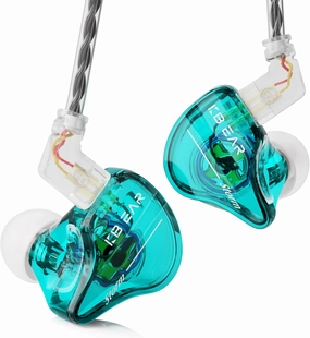 KBEAR Storm in Ear Headphones Wired Earbuds for Musicians Singers on Stage Studio Church,Crisp Clarity Sound Nice Round Bass IEM Earphones Monitor Hi Res Detachable OFC Silver-Plated Cable in-ear monitors,hi-fi IEMs,studio earphones,