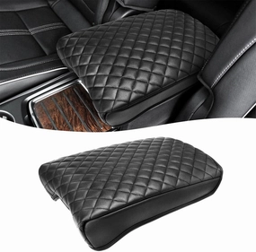 KBH Center Console Armrest Cover for Acura MDX 2015 2016 2017 2018 2019 2020, Vinyl Leather Trim, Middle Console Lid Protective Cover Cushion Pad, Anti-Scratch, Black vinyl accessories,turntable parts,record player tools,